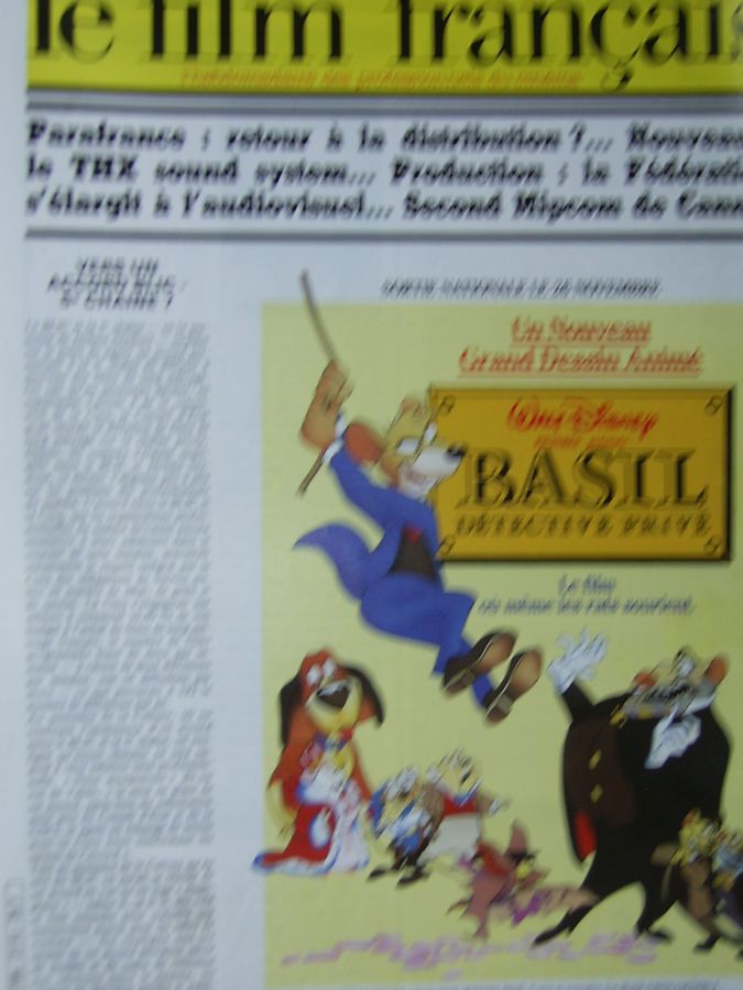 FILM FRANCAIS | LE magazine side cover Issue 2110 10 October 1986