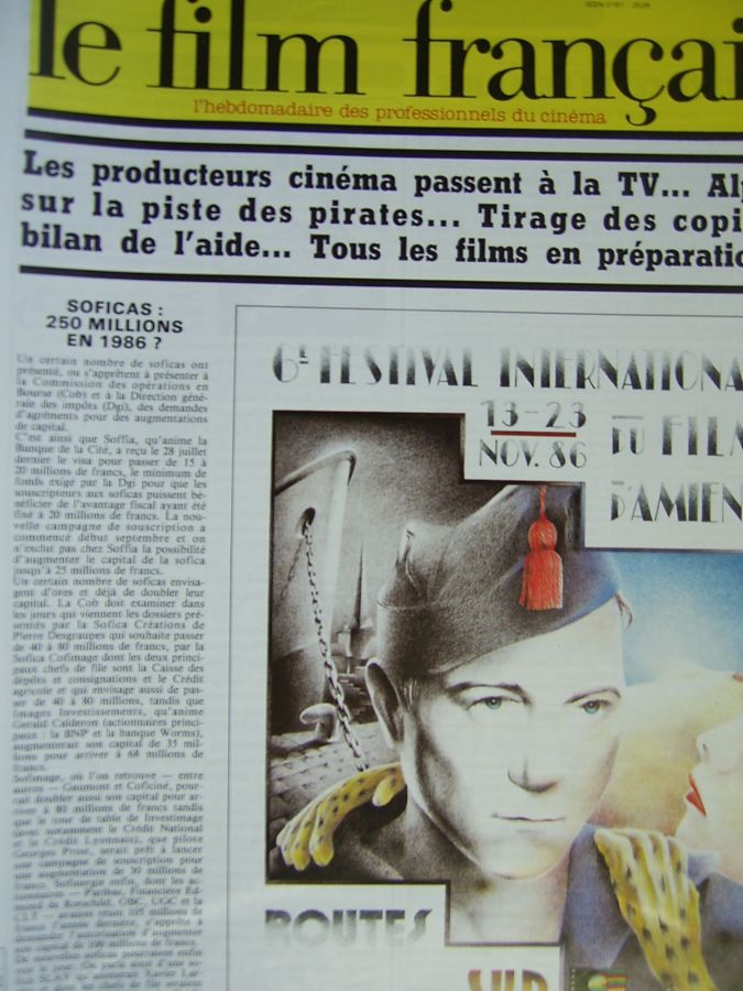 FILM FRANCAIS | LE magazine side cover Issue 2111 17 October 1986