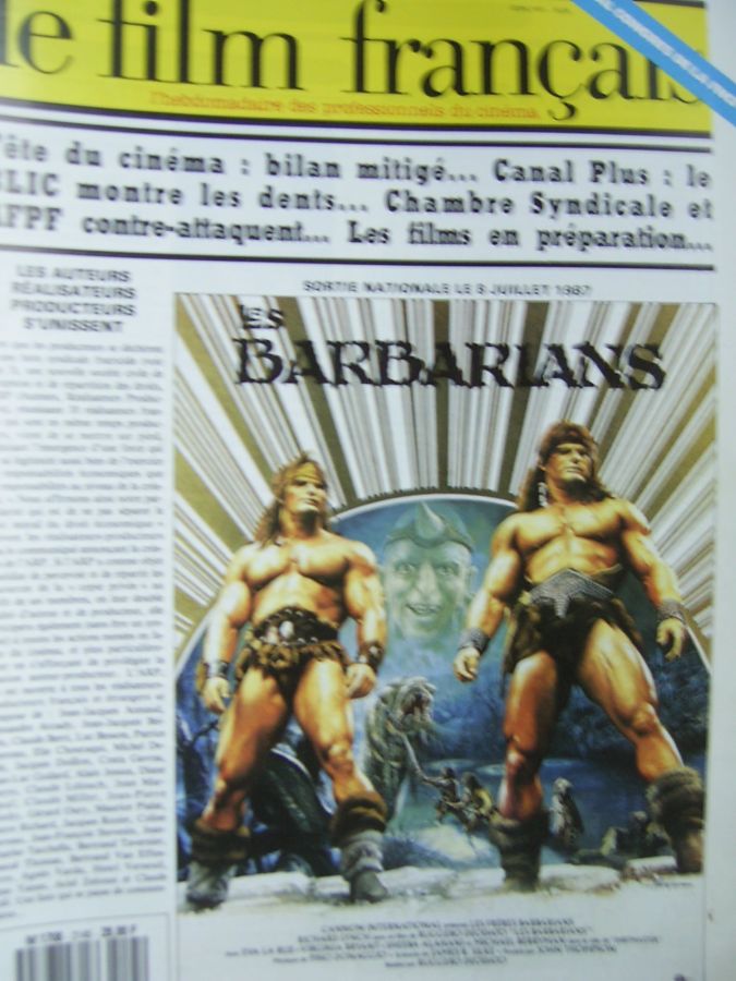 FILM FRANCAIS | LE magazine side cover Issue 2145 12 June 1987