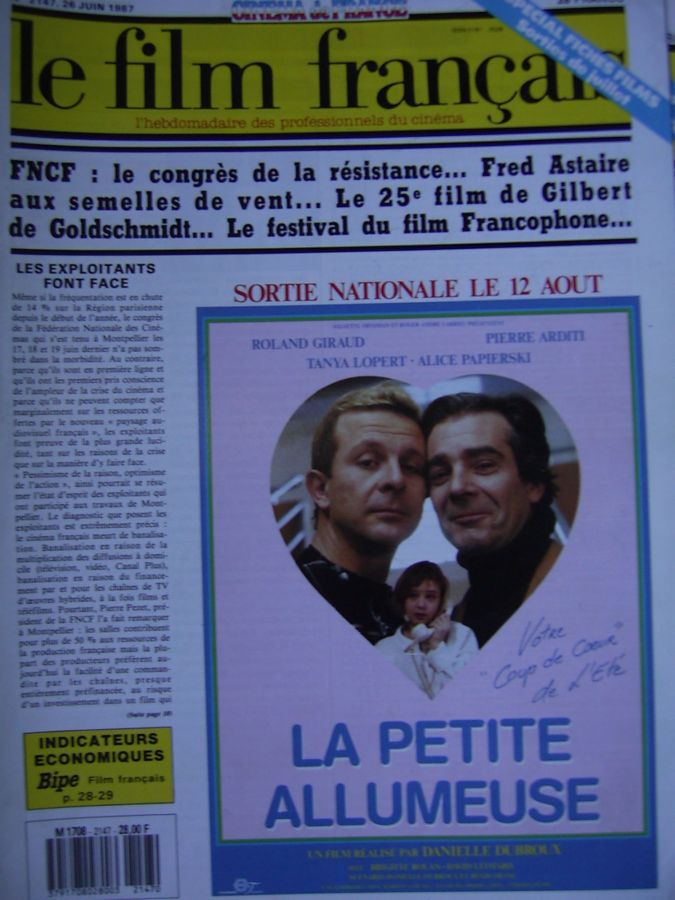 FILM FRANCAIS | LE magazine side cover Issue 2147 26 June 1987