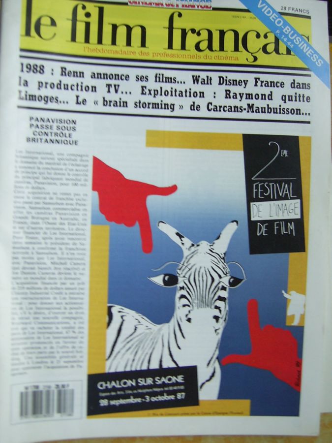 FILM FRANCAIS | LE magazine side cover Issue 2158 11 September 1987