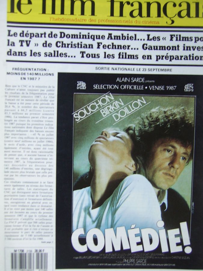 FILM FRANCAIS | LE magazine side cover Issue 2159 18 September 1987