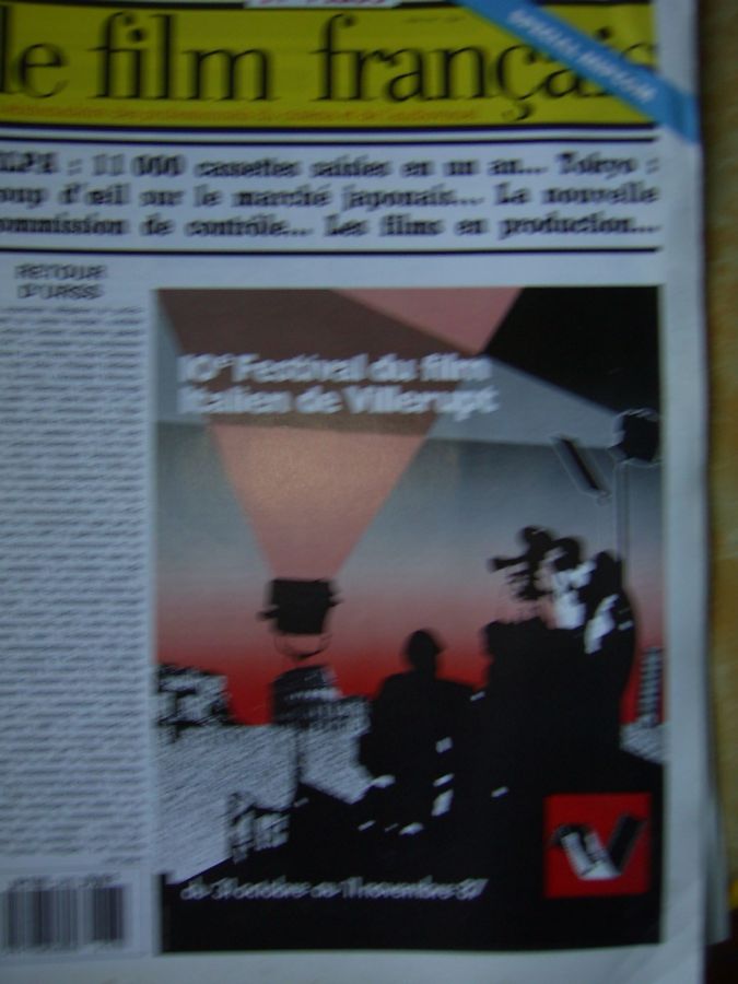 FILM FRANCAIS | LE magazine side cover Issue 2163 16 October 1987