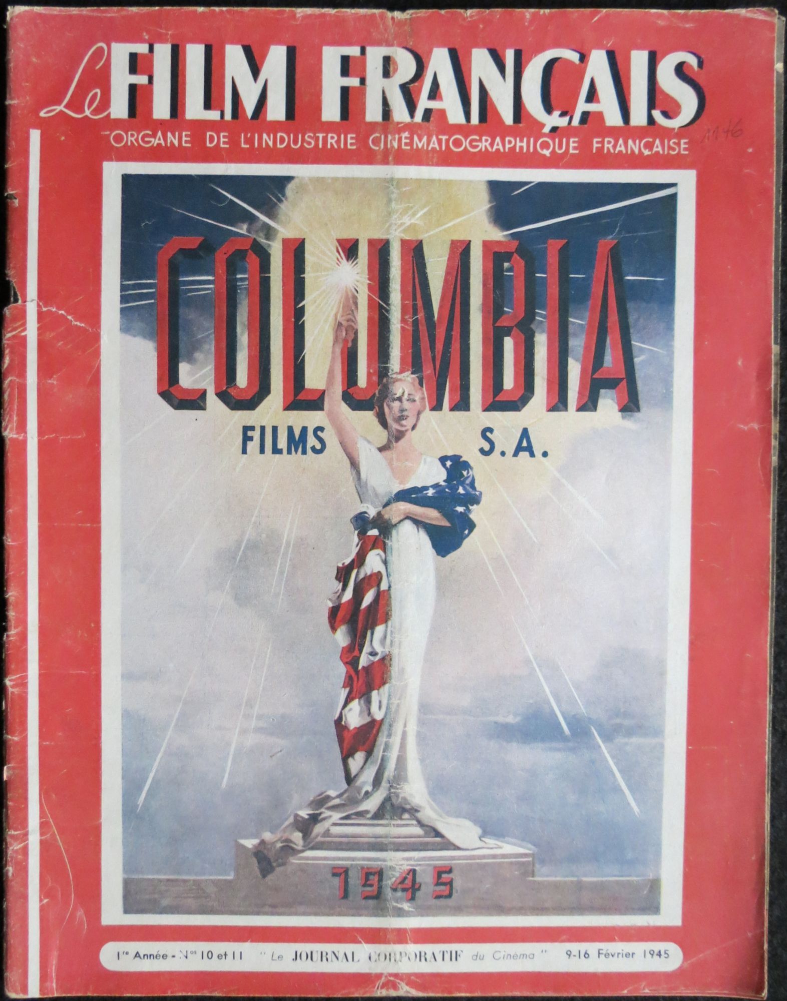 FILM FRANCAIS | LE magazine side cover Issue 10-11 9 February 1945