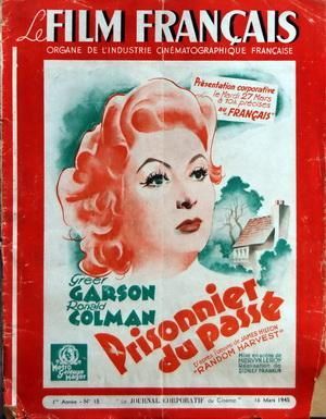 FILM FRANCAIS | LE magazine side cover Issue 15 16 March 1945