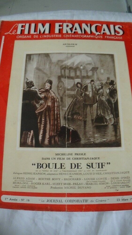 FILM FRANCAIS | LE magazine side cover Issue 16 23 March 1945