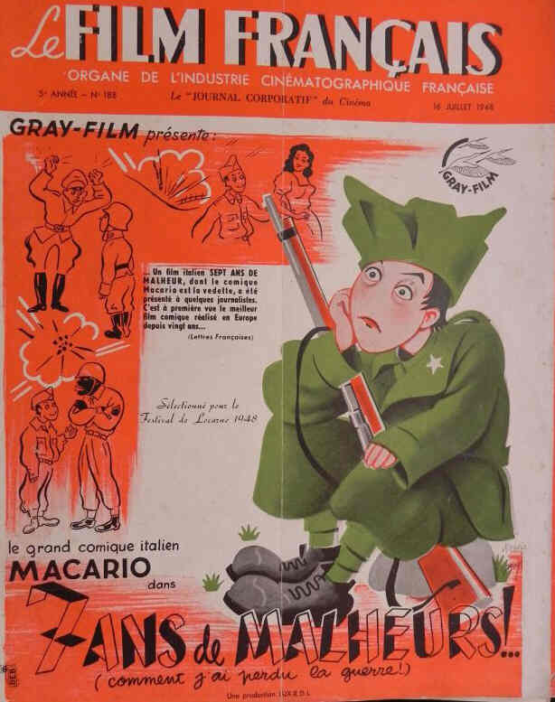 FILM FRANCAIS | LE magazine side cover Issue 188 16 July 1948
