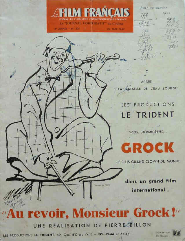 FILM FRANCAIS | LE magazine side cover Issue 231 20 May 1949