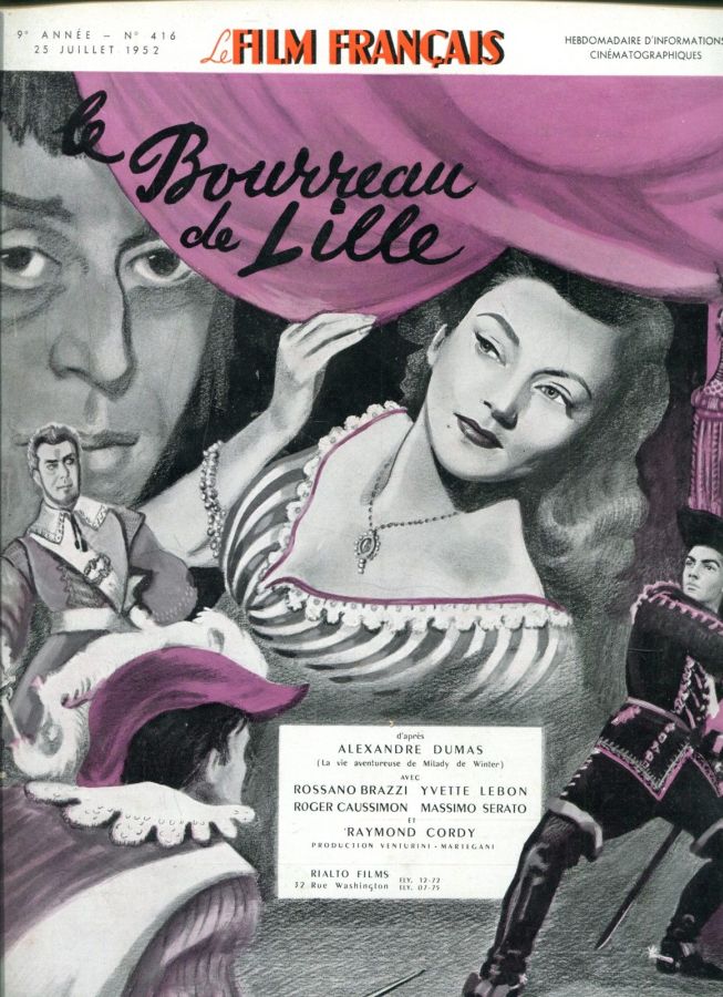 FILM FRANCAIS | LE magazine side cover Issue 416 25 July 1952