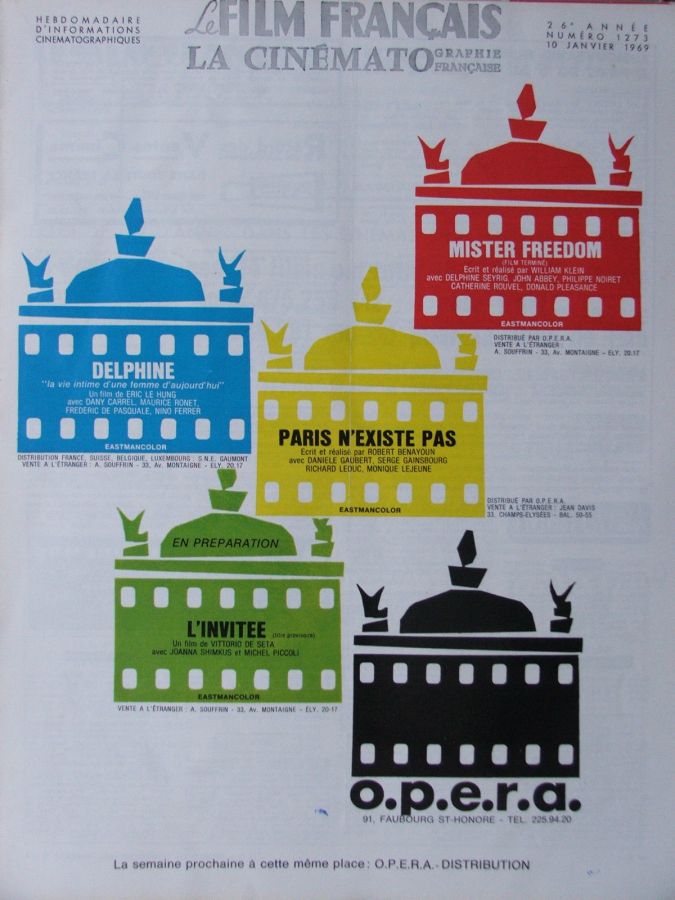 FILM FRANCAIS | LE magazine side cover Issue 1273 10 January 1969