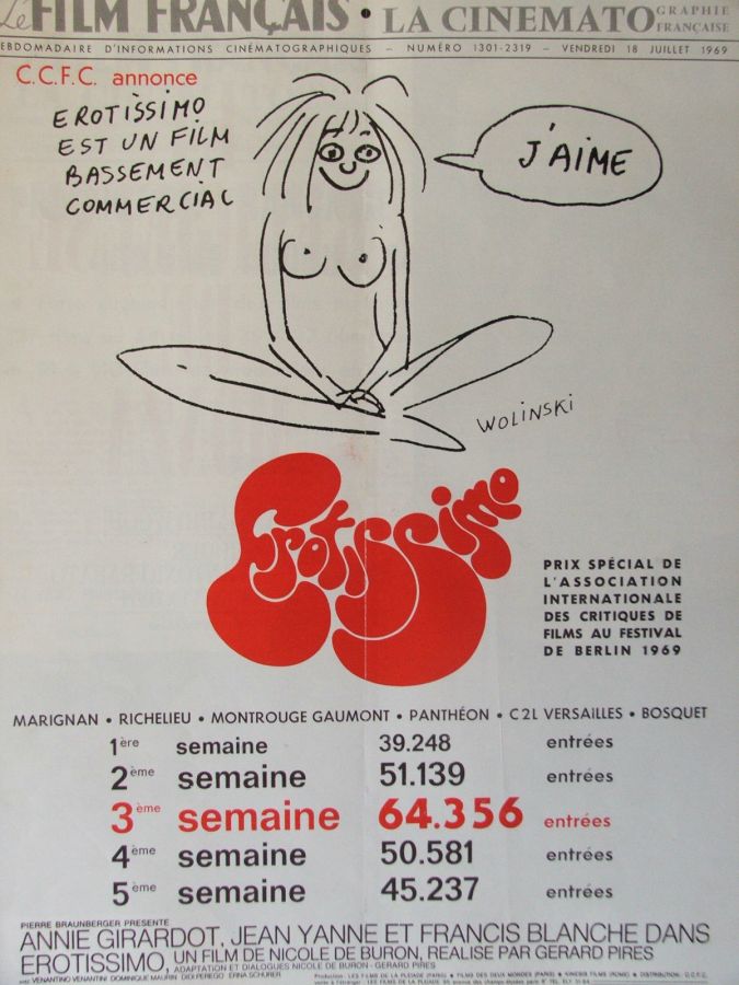 FILM FRANCAIS | LE magazine side cover Issue 1301 18 July 1969