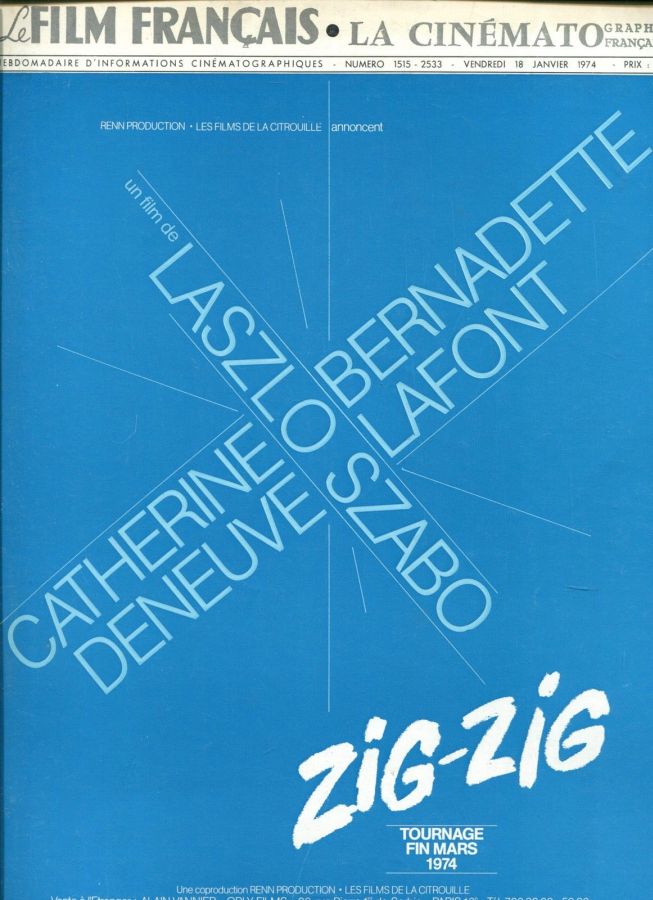 FILM FRANCAIS | LE magazine side cover Issue 1515 18 January 1974