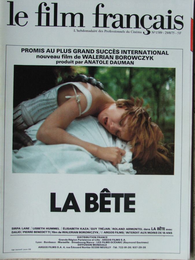 FILM FRANCAIS | LE magazine side cover Issue 1589 29 August 1975