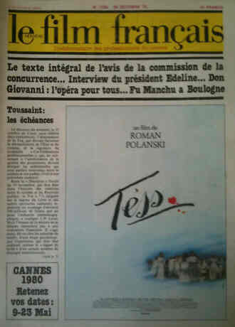 FILM FRANCAIS | LE magazine side cover Issue 1783 28 October 1979