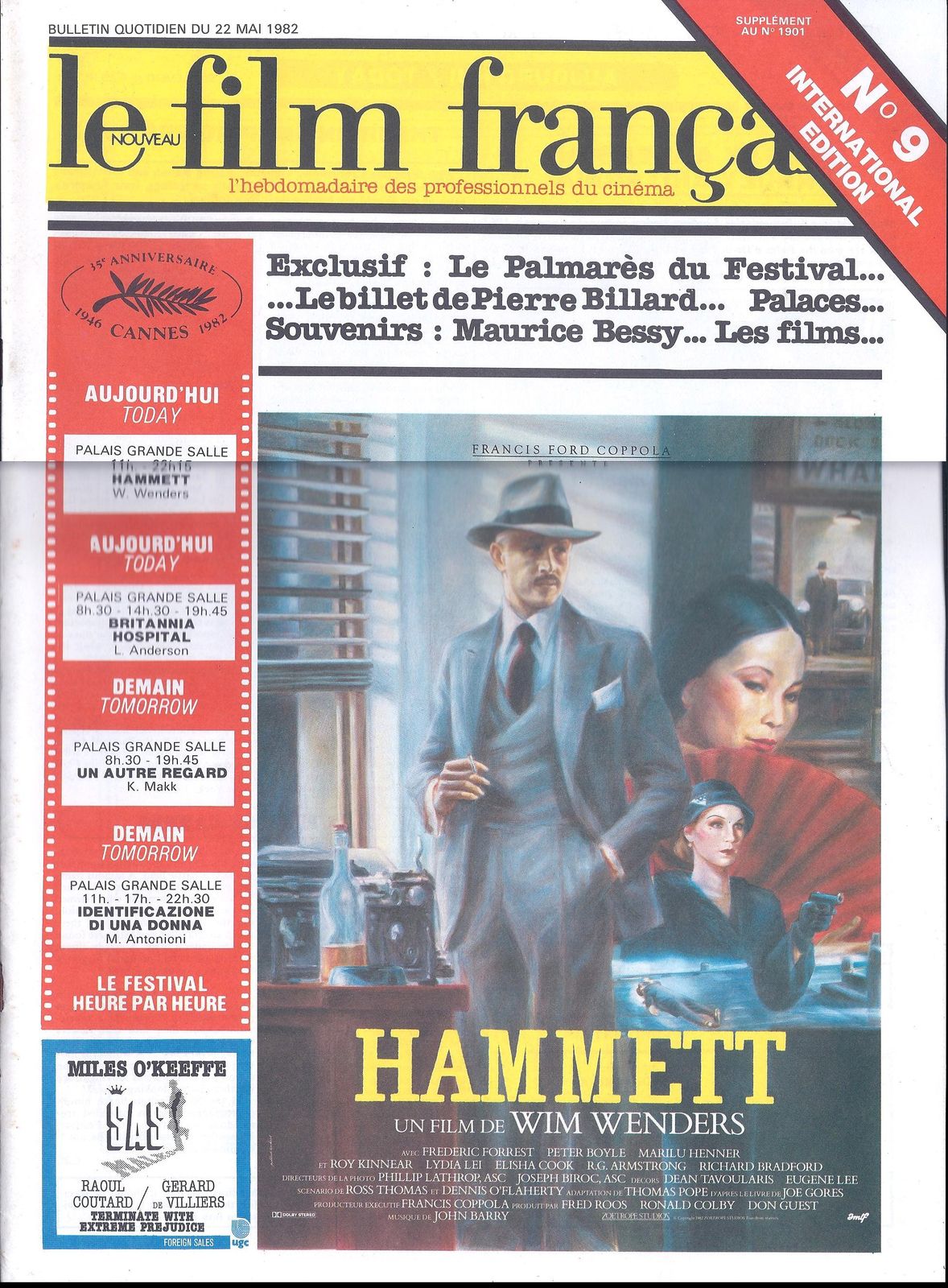 FILM FRANCAIS | LE magazine side cover Issue 1901-9 22 May 1982