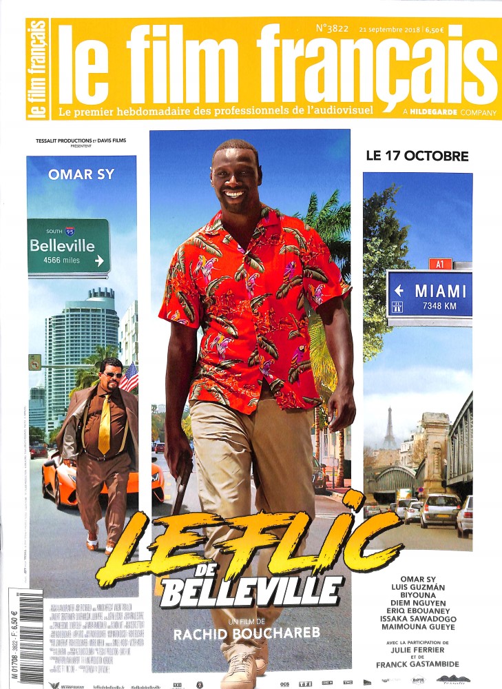 FILM FRANCAIS | LE magazine side cover Issue 3822 21 September 2018