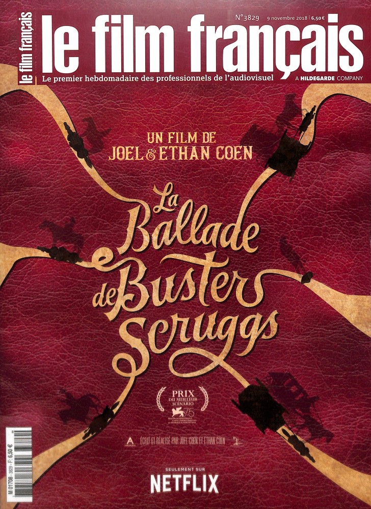 FILM FRANCAIS | LE magazine side cover Issue 3829 9 November 2018