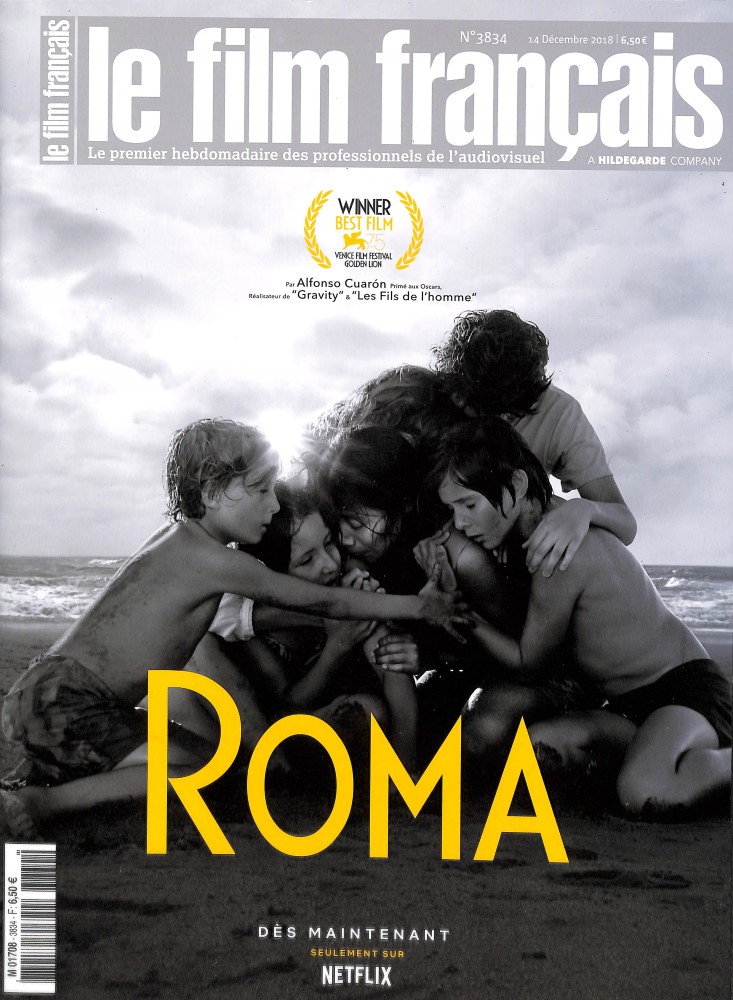FILM FRANCAIS | LE magazine side cover Issue 3834 14 December 2018