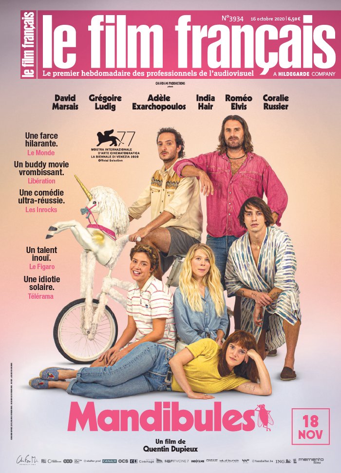 FILM FRANCAIS | LE magazine side cover Issue 3934 16 October 2020