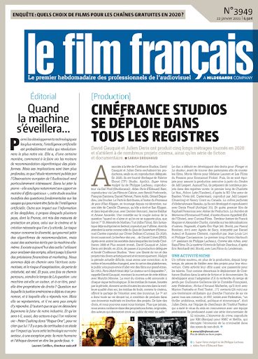 FILM FRANCAIS | LE magazine side cover Issue 3949 22 January 2021