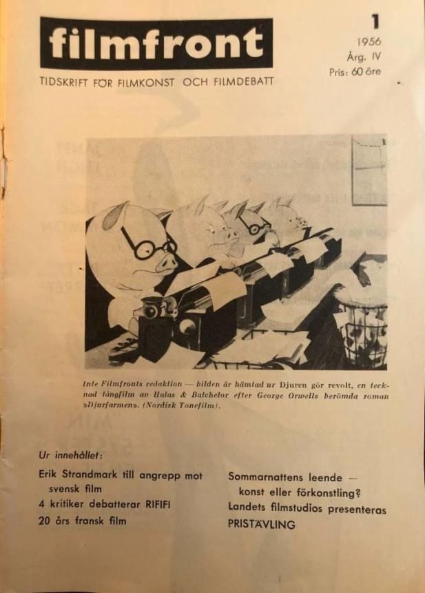 FILMFRONT (Nl) magazine side cover Issue 1   1956