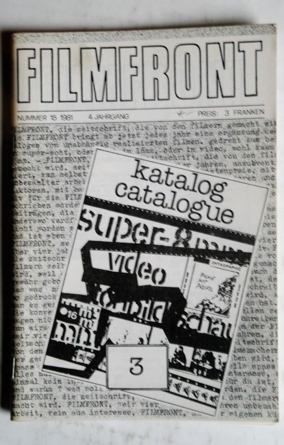 FILMFRONT (Ch) magazine side cover Issue 15   1981