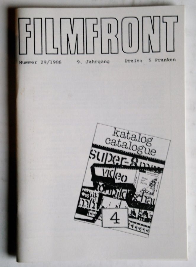 FILMFRONT (Ch) magazine side cover Issue 29   1986