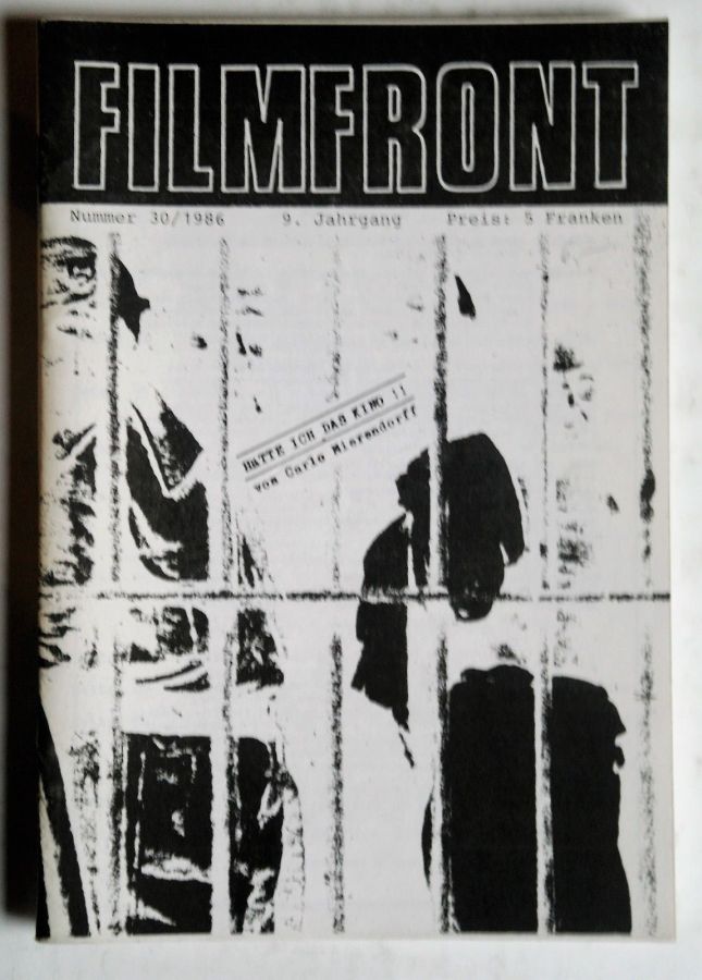 FILMFRONT (Ch) magazine side cover Issue 30   1986