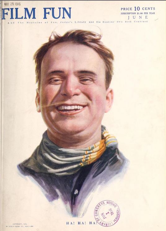 FILM FUN magazine side cover Issue 12 June 1916