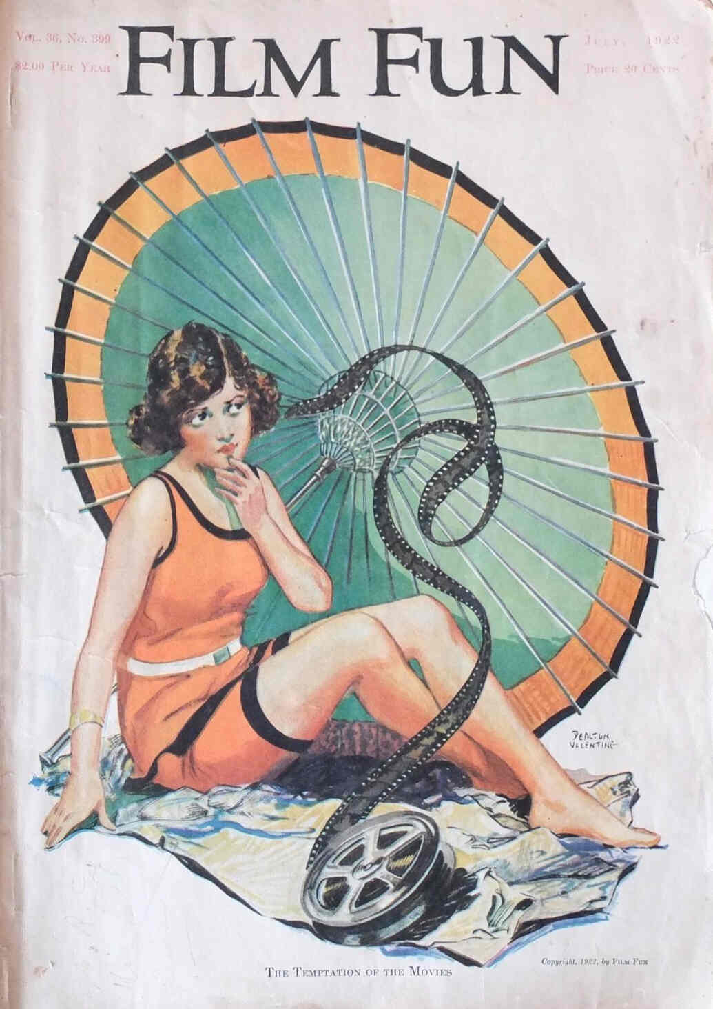 FILM FUN magazine side cover Issue 84 July 1922