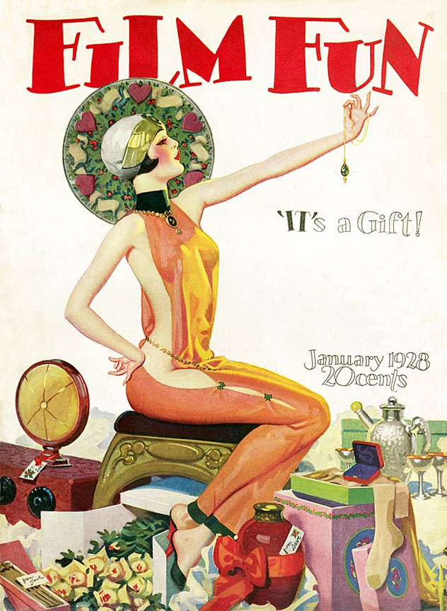 FILM FUN magazine side cover Issue 150 January 1928