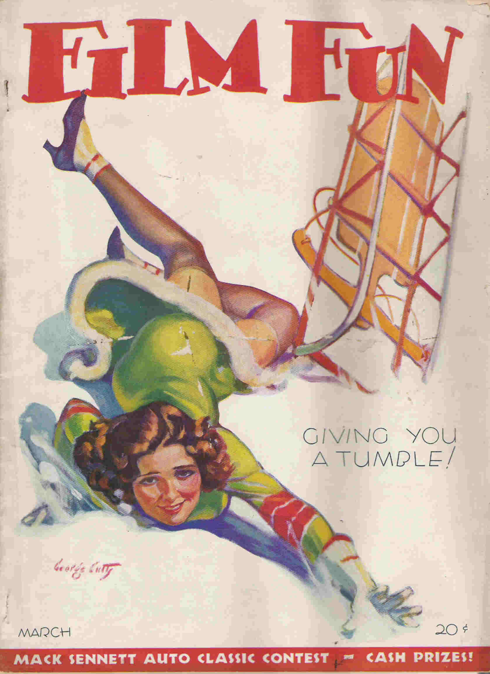 FILM FUN magazine side cover Issue 191 March 1931