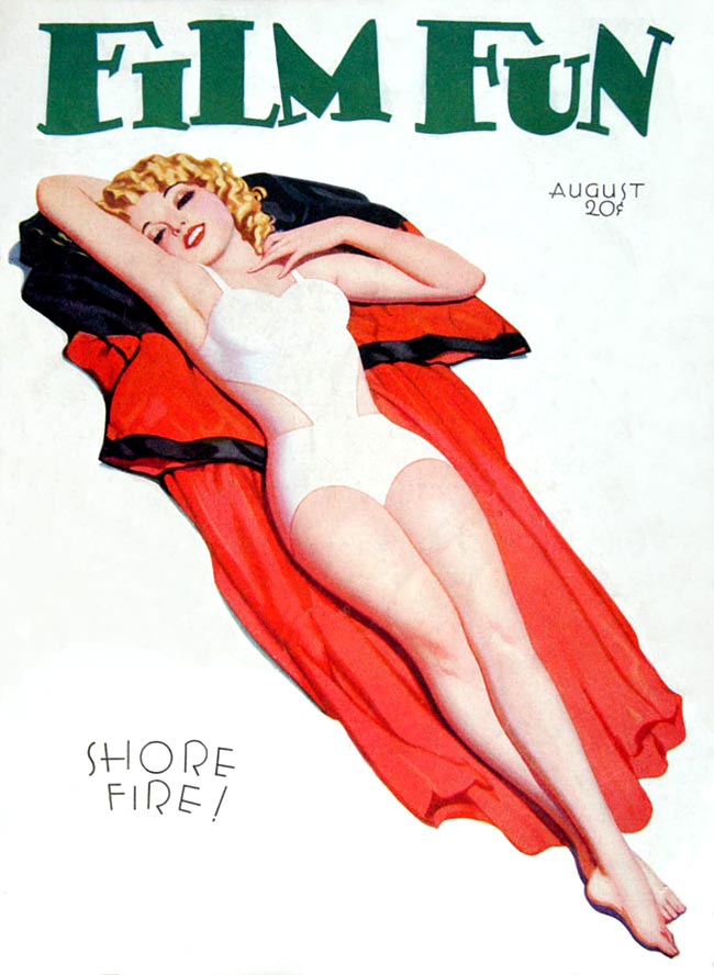 FILM FUN magazine side cover Issue 208 August 1932