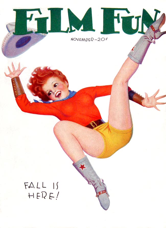 FILM FUN magazine side cover Issue 211 November 1932