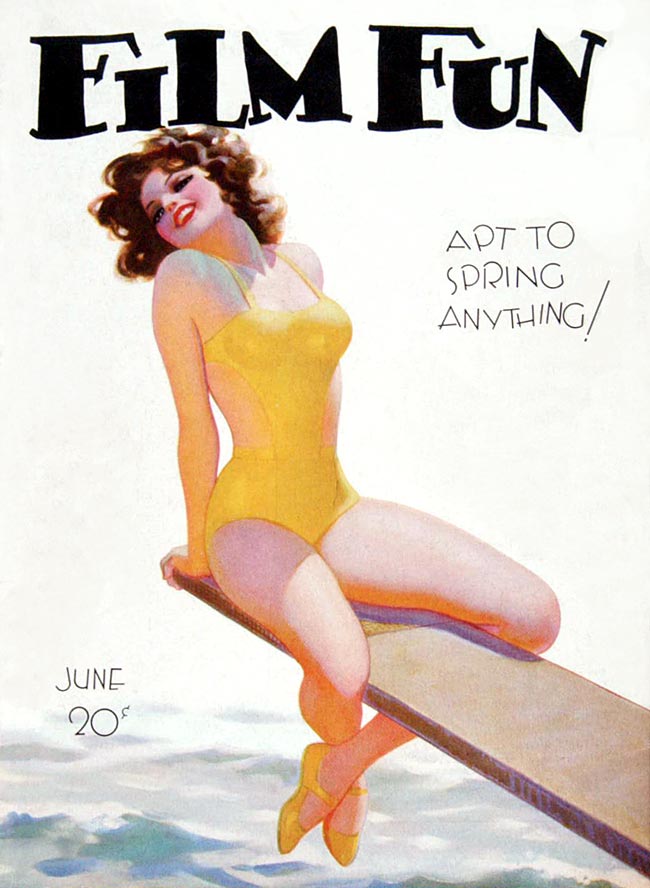 FILM FUN magazine side cover Issue 218 June 1933