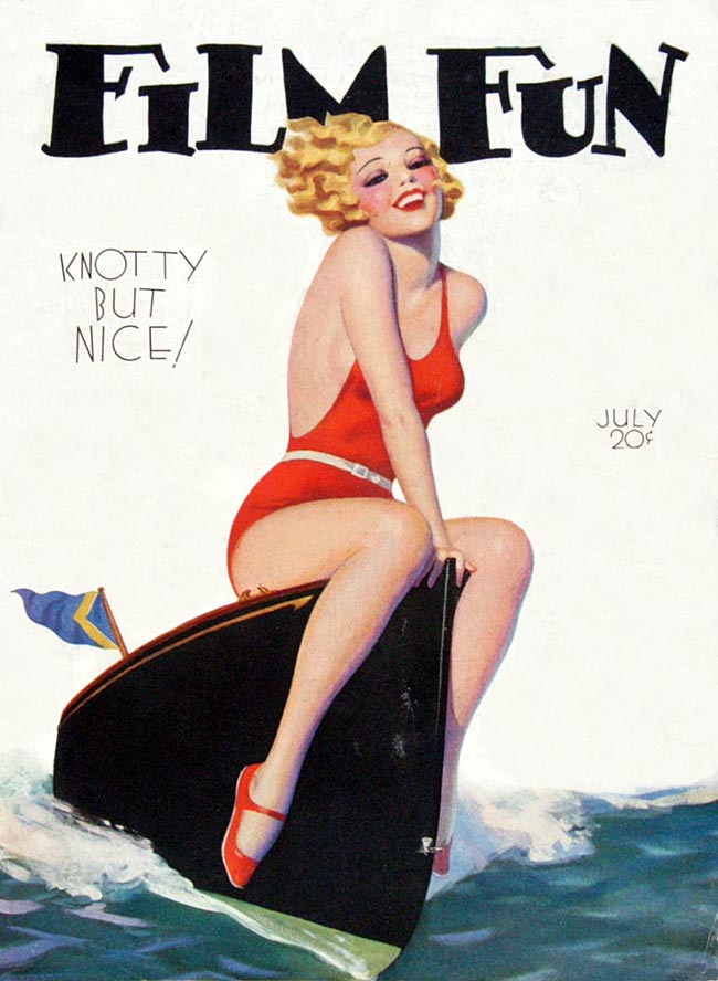 FILM FUN magazine side cover Issue 219 July 1933