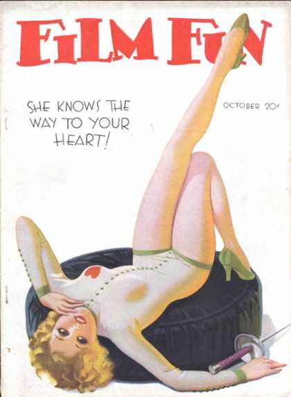 FILM FUN magazine side cover Issue 222 October 1933