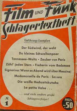FILM UND FUNK magazine side cover Issue 1  1950