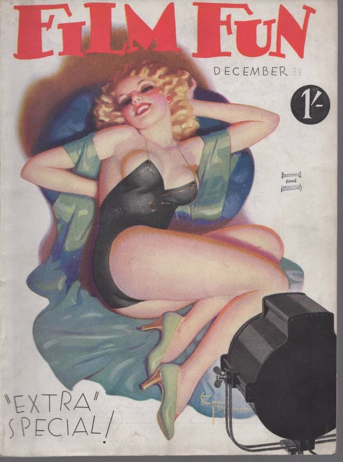 FILM FUN (UK) magazine side cover December 1933
