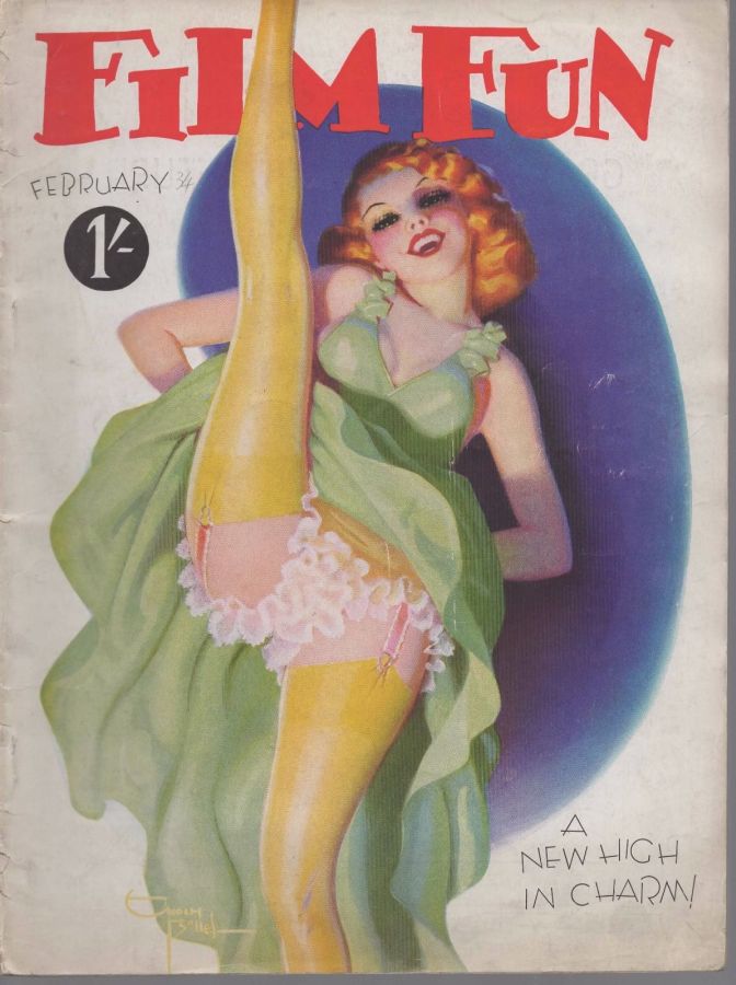 FILM FUN (UK) magazine side cover February 1934
