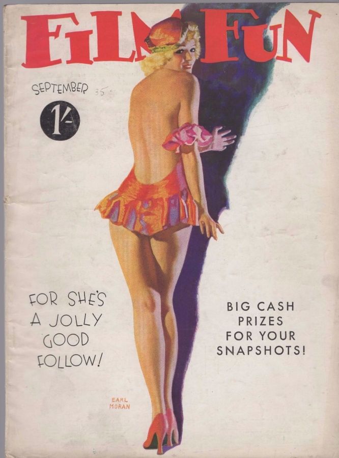 FILM FUN (UK) magazine side cover September 1935