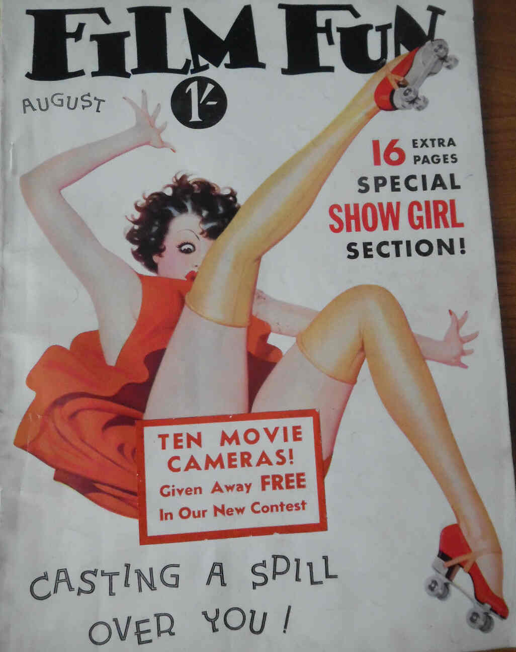 FILM FUN (UK) magazine side cover August 1936