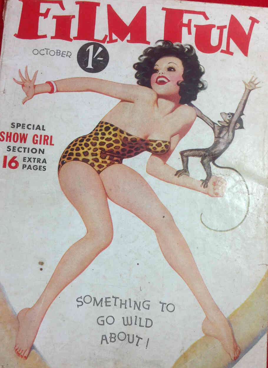 FILM FUN (UK) magazine side cover October 1936