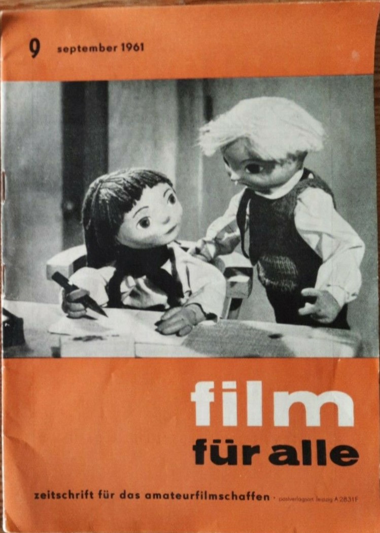 FILM FUR ALLE magazine side cover Issue 9  September 1961