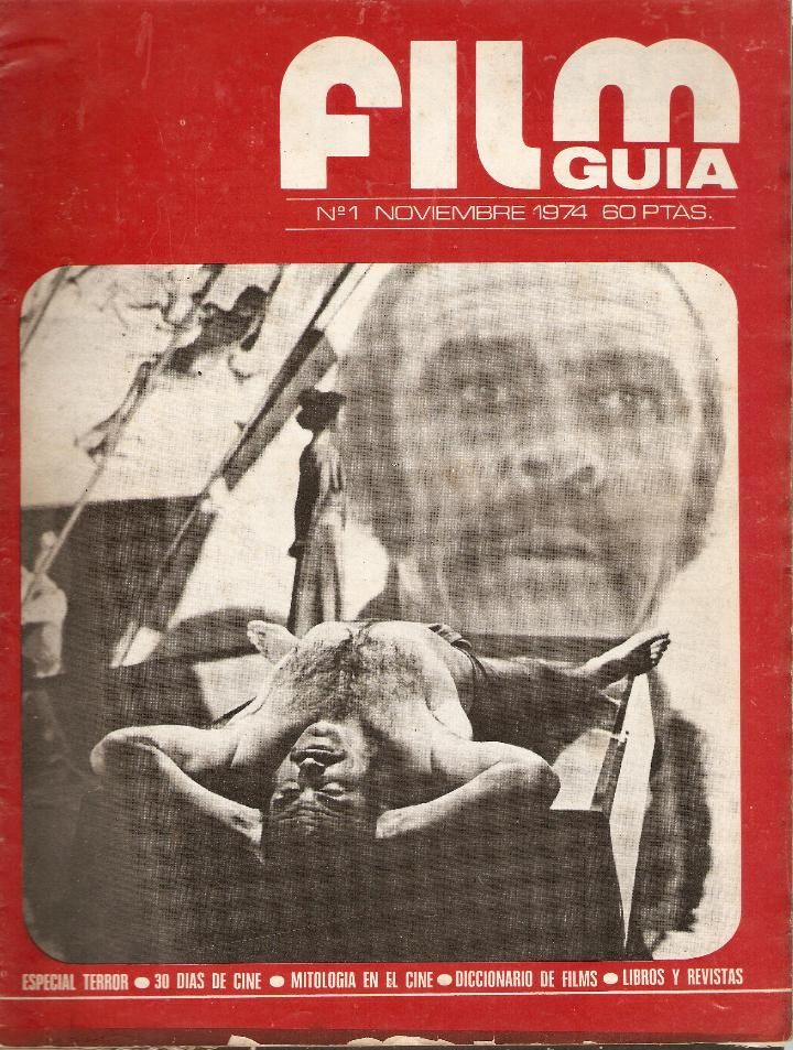 FILM GUIA magazine side cover Issue 1 November 1974