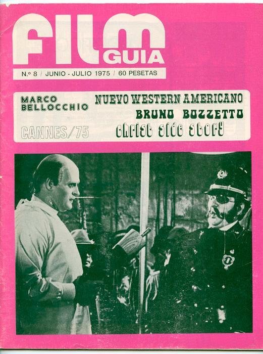 FILM GUIA magazine side cover Issue 8 June 1975