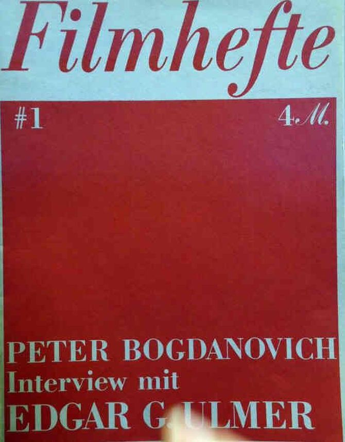 FILMHEFTE magazine side cover Issue 1  1975