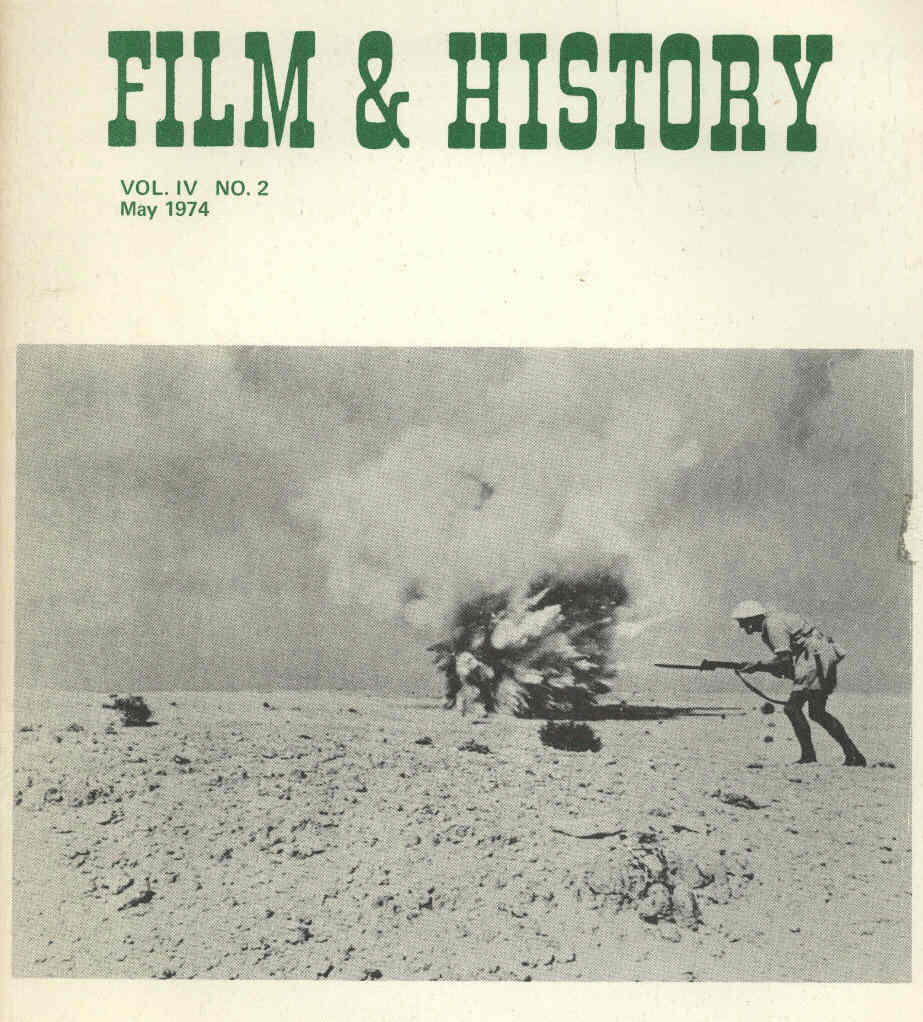 FILM AND HISTORY magazine side cover May 1974