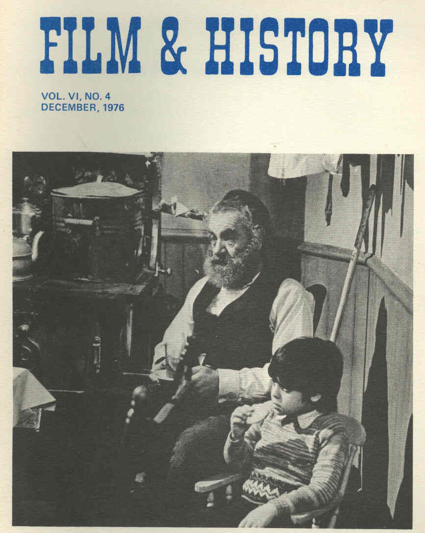 FILM AND HISTORY magazine side cover December 1976