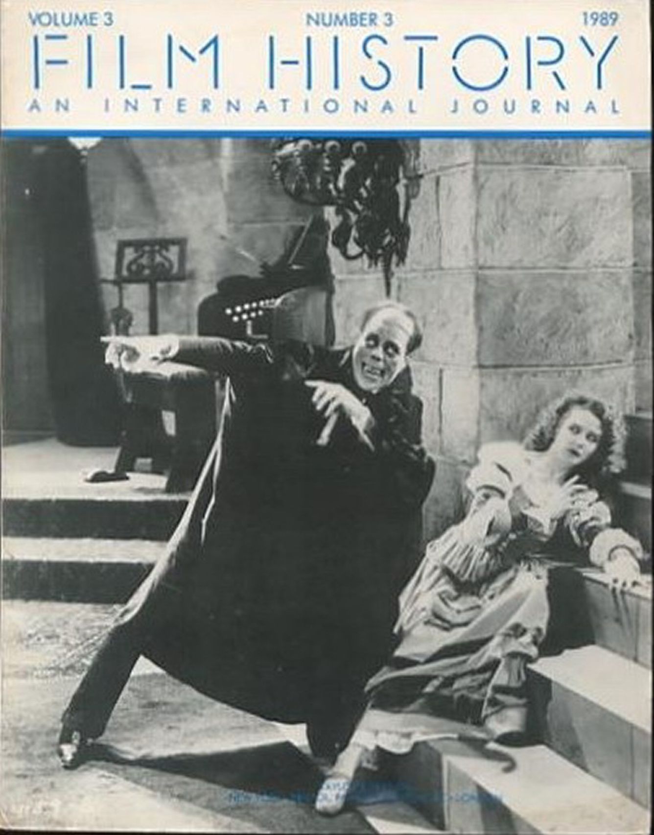 FILM HISTORY magazine side cover  Vol 3 No  3   1989